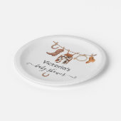 Cowboy Western Clothesline Papieren Bordje (Gekanteld)