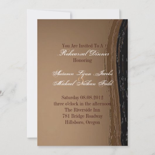 Cowboy Western Country bruiloft repetitie diner Kaart (Voorkant)