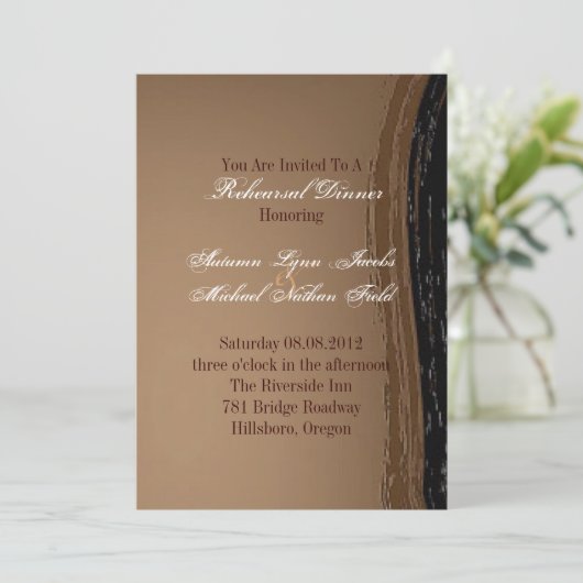 Cowboy Western Country bruiloft repetitie diner Kaart (Staand voorkant)