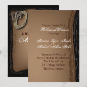 Cowboy Western Country bruiloft repetitie diner Kaart (Voorkant / Achterkant)