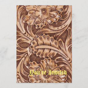 cowboy western country patroon gefineerd leer kaart