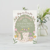 Cowboy Western Easter Brunch Egg Hunt Party Kaart (Staand voorkant)