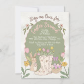 Cowboy Western Easter Brunch Egg Hunt Party Kaart (Voorkant)