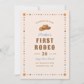 Cowboy Western eerste Rodeo verjaardagsfeestje Kaart (Voorkant)