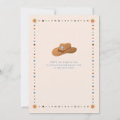 Cowboy Western eerste Rodeo verjaardagsfeestje Kaart (Achterkant)