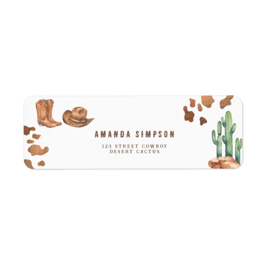 Cowboy Western Etiket (Voorkant)