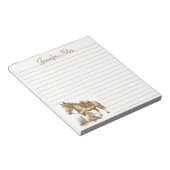 Cowboy western gepersonaliseerd gevoerd baby showe notitieblok (Schuin)