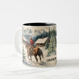 Cowboy Western gepersonaliseerd Tweekleurige Koffiemok