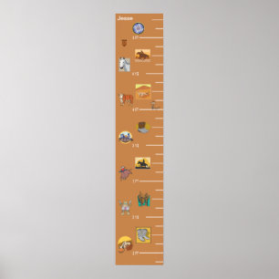Cowboy Western Growth Chart Poster
