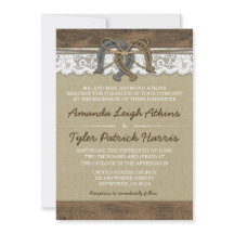 Cowboy Western Hoefijzer huwelijksuitnodigingen