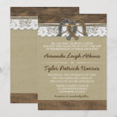 Cowboy Western Hoefijzer huwelijksuitnodigingen Kaart (Voorkant / Achterkant)