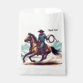 Cowboy Western Horse Verjaardag Bedankzakje (Voorkant)
