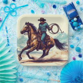 Cowboy Western Horse Verjaardag Papieren Bordje (Feest)