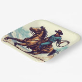 Cowboy Western Horse Verjaardag Papieren Bordje (Gebogen)