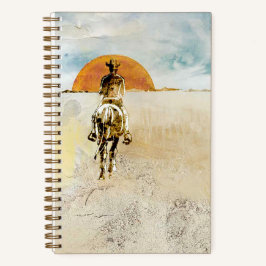 Cowboy Western Journaal bij Zonsondergang Notitieboek