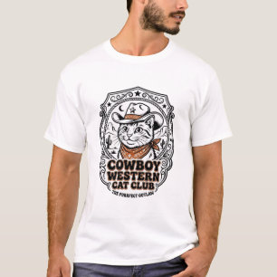 Cowboy Western Kat Hondenliefhebber Shirt Kunst -