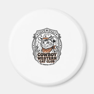 Cowboy Western Kat Hondenliefhebber Shirt Kunst -  Magneet