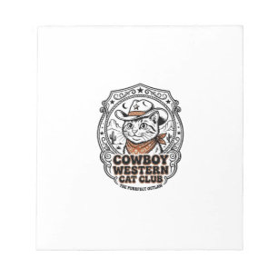 Cowboy Western Kat Hondenliefhebber Shirt Kunst - Notitieblok