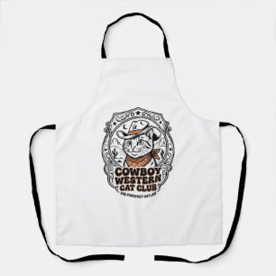 Cowboy Western Kat Hondenliefhebber Shirt Kunst - Schort