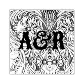 Cowboy western land bruiloft paar monogrammen rubberstempel (Afrduk)