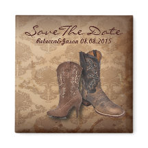Cowboy western land bruiloft Save the Date