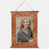 Cowboy western land gereedschappen lederen aangepa hangend wandkleed (Voorkant)