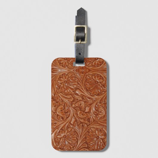 cowboy western landpatroon met gereedschap bagagelabel (Voorkant (verticaal))