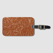 cowboy western landpatroon met gereedschap bagagelabel (Voorkant (horizontaal))