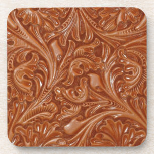 cowboy western landpatroon met gereedschap bier onderzetter