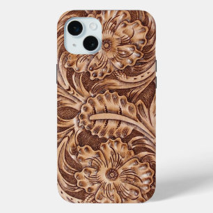 cowboy western landpatroon met gereedschap iPhone 15 mini hoesje