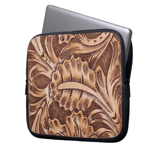 cowboy western landpatroon met gereedschap laptop sleeve (Voorkant Links)