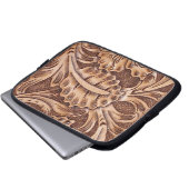 cowboy western landpatroon met gereedschap laptop sleeve (Voorkant onderkant)
