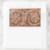 cowboy western landpatroon met gereedschap rechthoekige sticker (Tas)