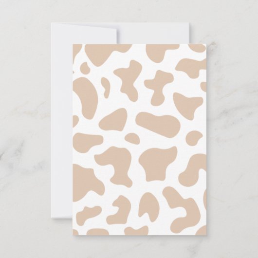 Cowboy Western Lichtbruin Jongen Baby shower Bedankkaart (Achterkant)