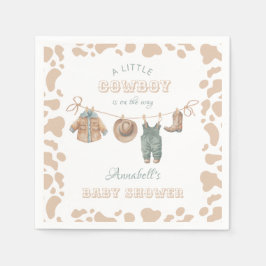Cowboy Western Lichtbruin Jongen Baby shower Welko Servet