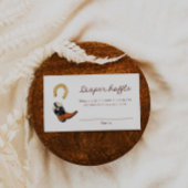 Cowboy Western Luier Raffle Game Ticket Informatiekaartje