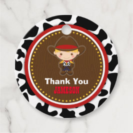 Cowboy Western Old West Birthday Bedankjes Labels