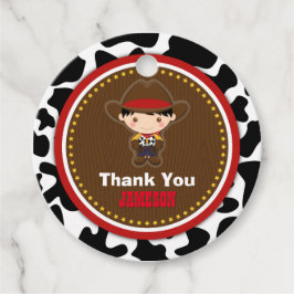 Cowboy Western Old West Birthday Bedankjes Labels