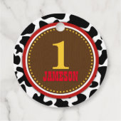 Cowboy Western Old West Birthday Bedankjes Labels (Achterkant)