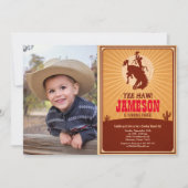 Cowboy Western Old West Birthday Foto Kaart (Voorkant)