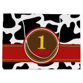 Cowboy Western Old West Birthday Groot Cadeauzakje (Achterkant)