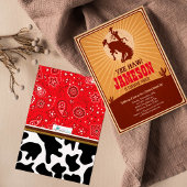 Cowboy Western Old West Birthday Party Invitation Kaart