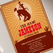 Cowboy Western Old West Birthday Party Invitation Kaart