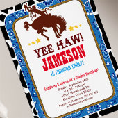 Cowboy Western Old West Birthday Party Invitation Kaart