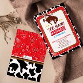 Cowboy Western Old West Birthday Party Invitation Kaart