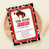 Cowboy Western Old West Birthday Party Invitation Kaart
