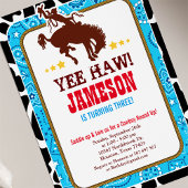Cowboy Western Old West Birthday Party Invitation Kaart