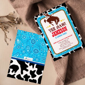Cowboy Western Old West Birthday Party Invitation Kaart