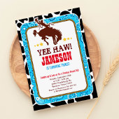 Cowboy Western Old West Birthday Party Invitation Kaart