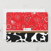 Cowboy Western Old West Birthday Photo Invitation Kaart (Achterkant)